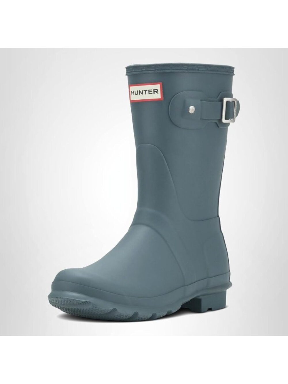 Women's Dark Green Waterproof Rubber Enhanced Comfortable Short Rain Boots